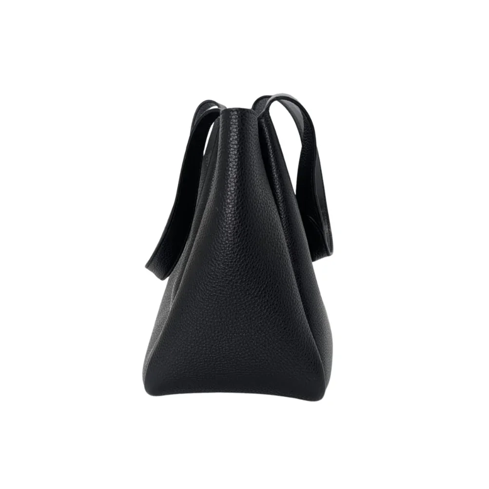 Prada Daino Soft Medium Dynamique Tote Bag Black - Image 3