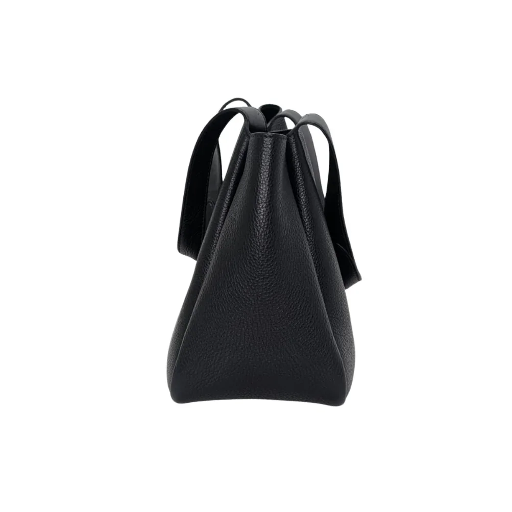 Prada Daino Soft Medium Dynamique Tote Bag Black - Image 4