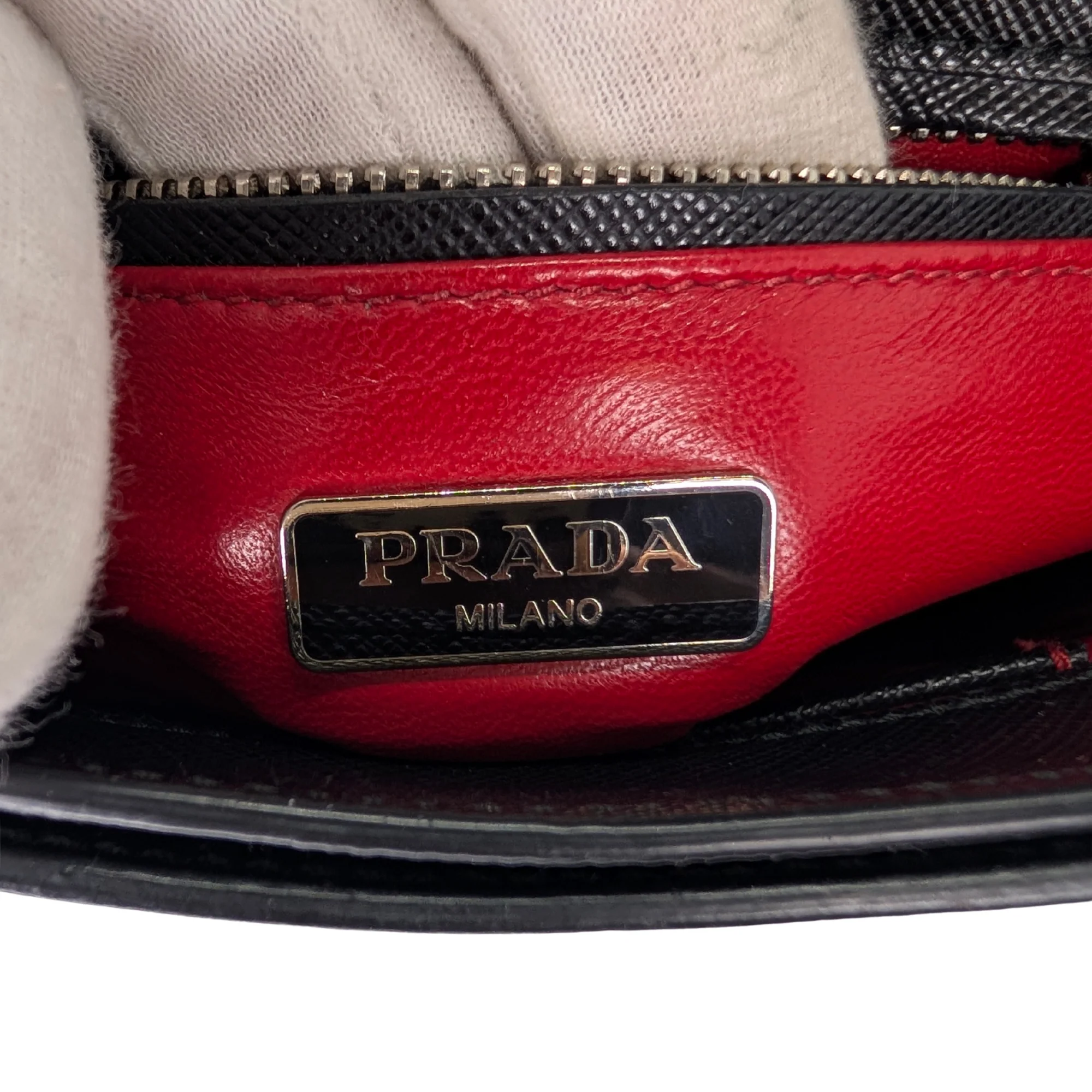 Prada Saffiano Lux Crossbody Bag Black - Image 18