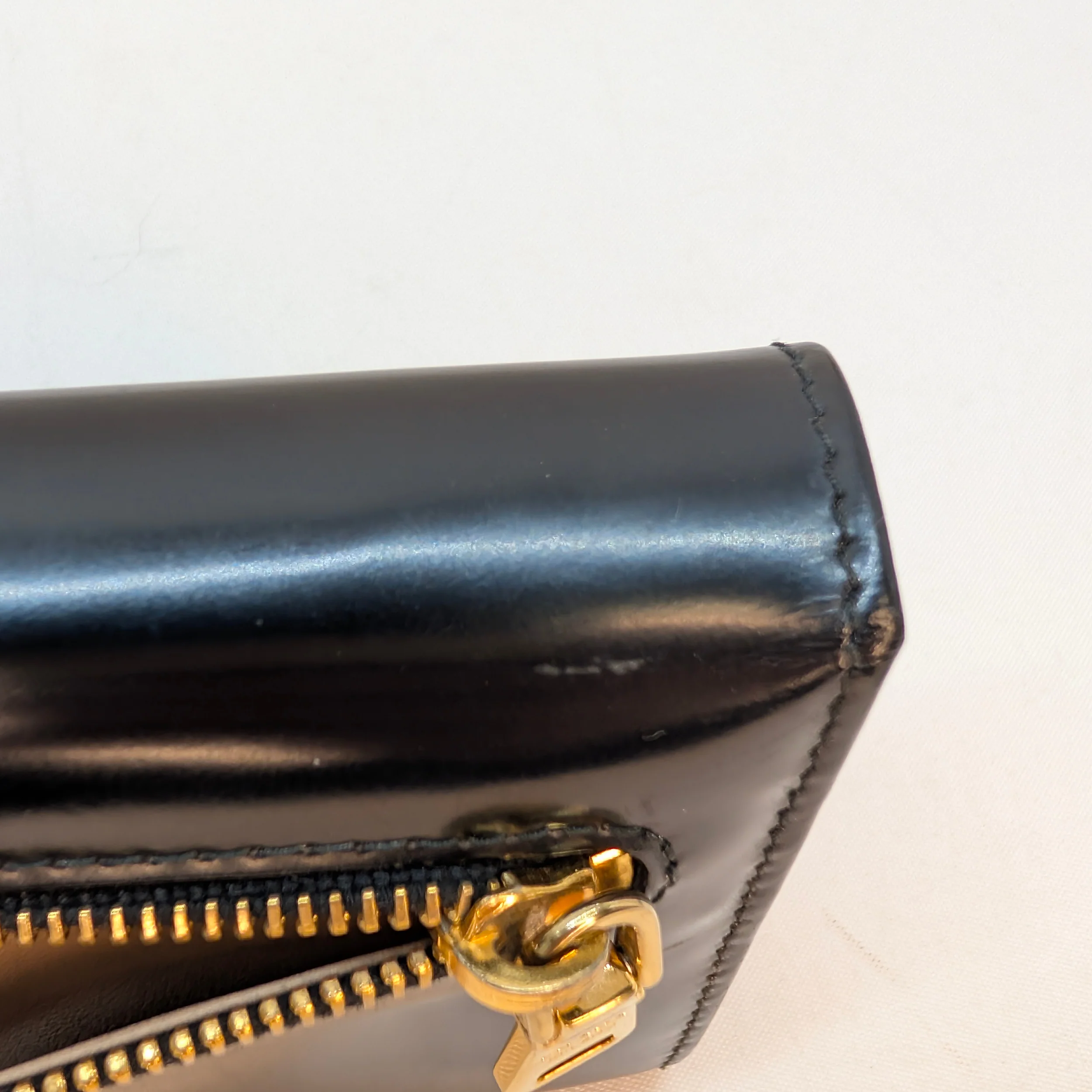Prada Calfskin Leather Long Wallet Black - Image 11