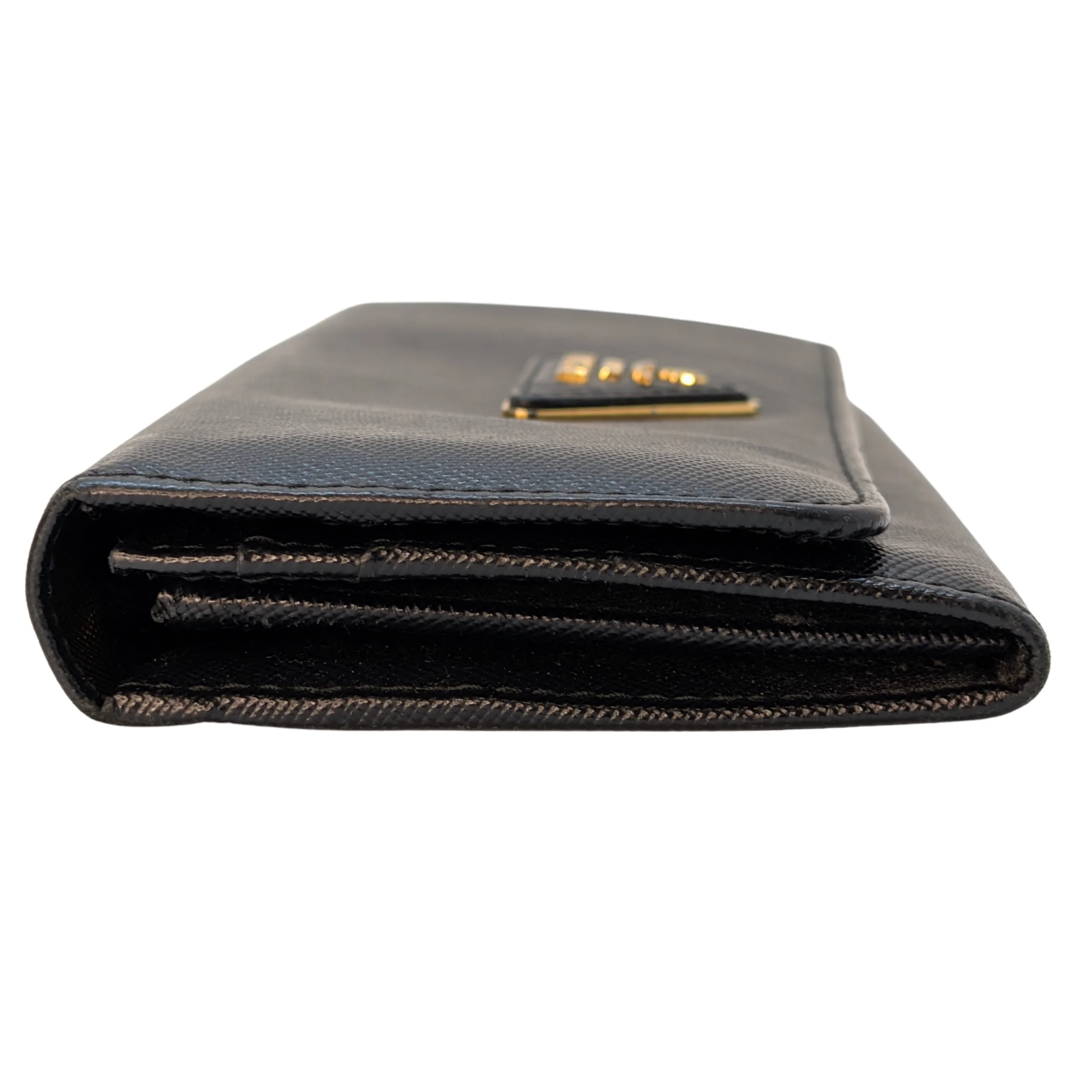 Prada Saffiano Leather Long Wallet Black - Image 4