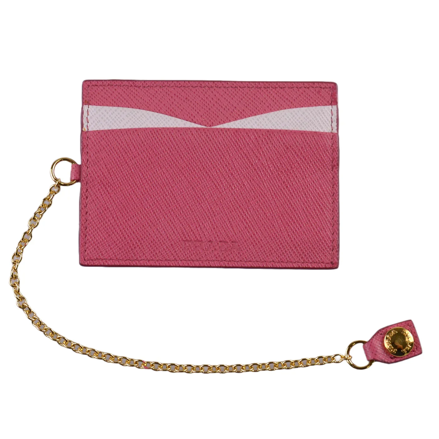Prada Saffiano Leather Long Wallet and Card Holder Pink - Image 16