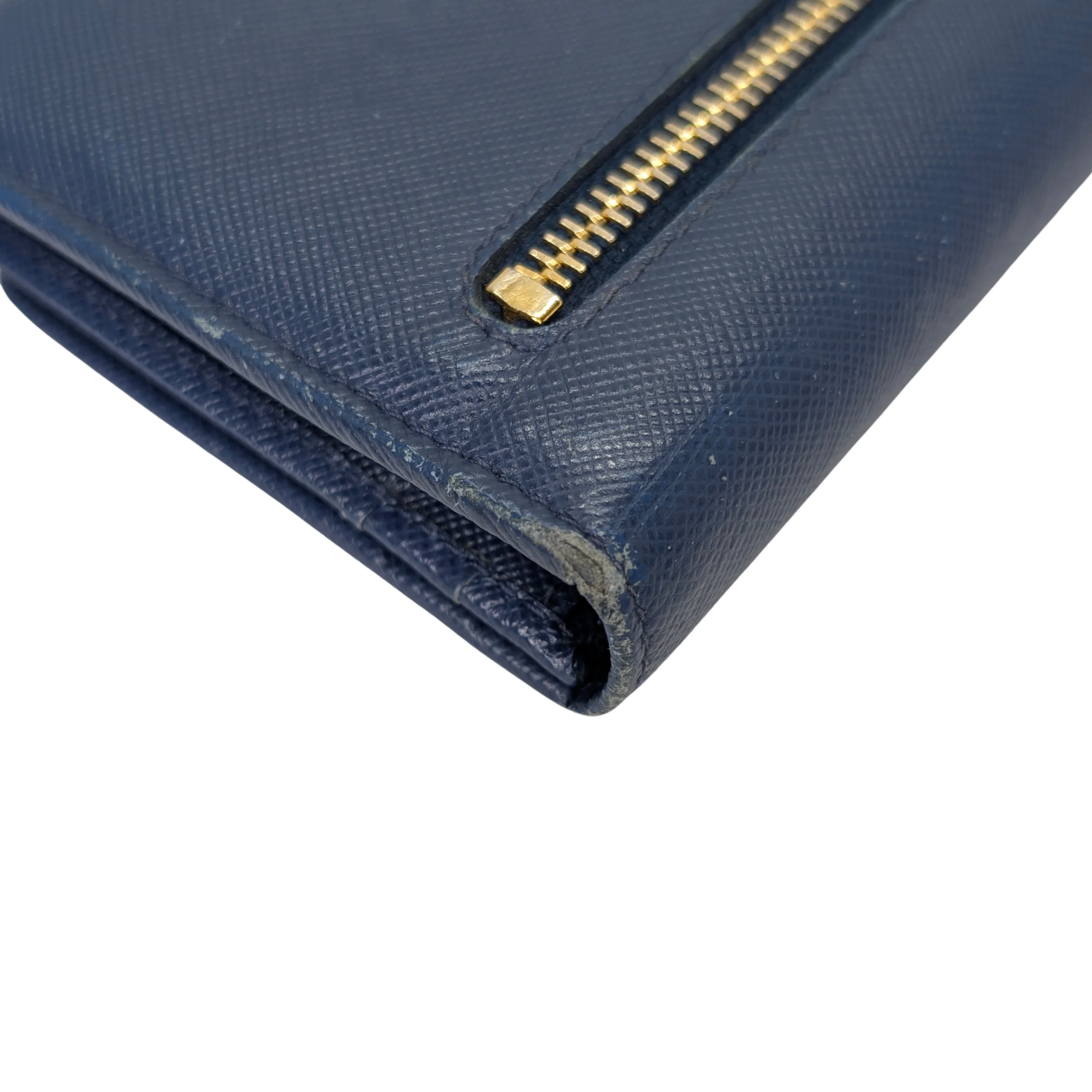Prada Saffiano Leather Navy Blue Long Wallet - Image 12