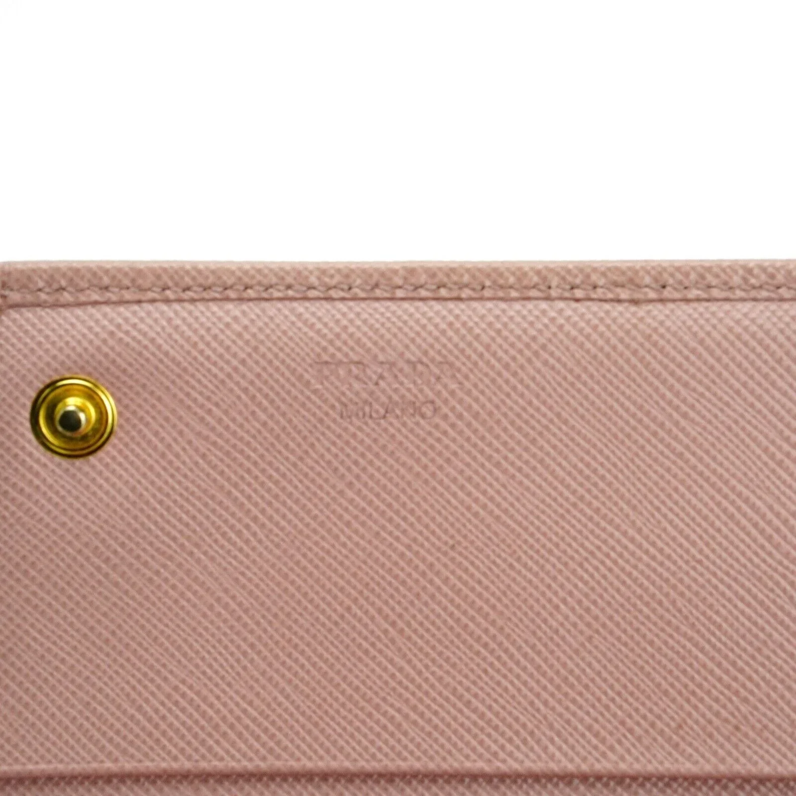 Prada Saffiano Peonia Fiocco Bow Continental Wallet Powder Pink - Image 7