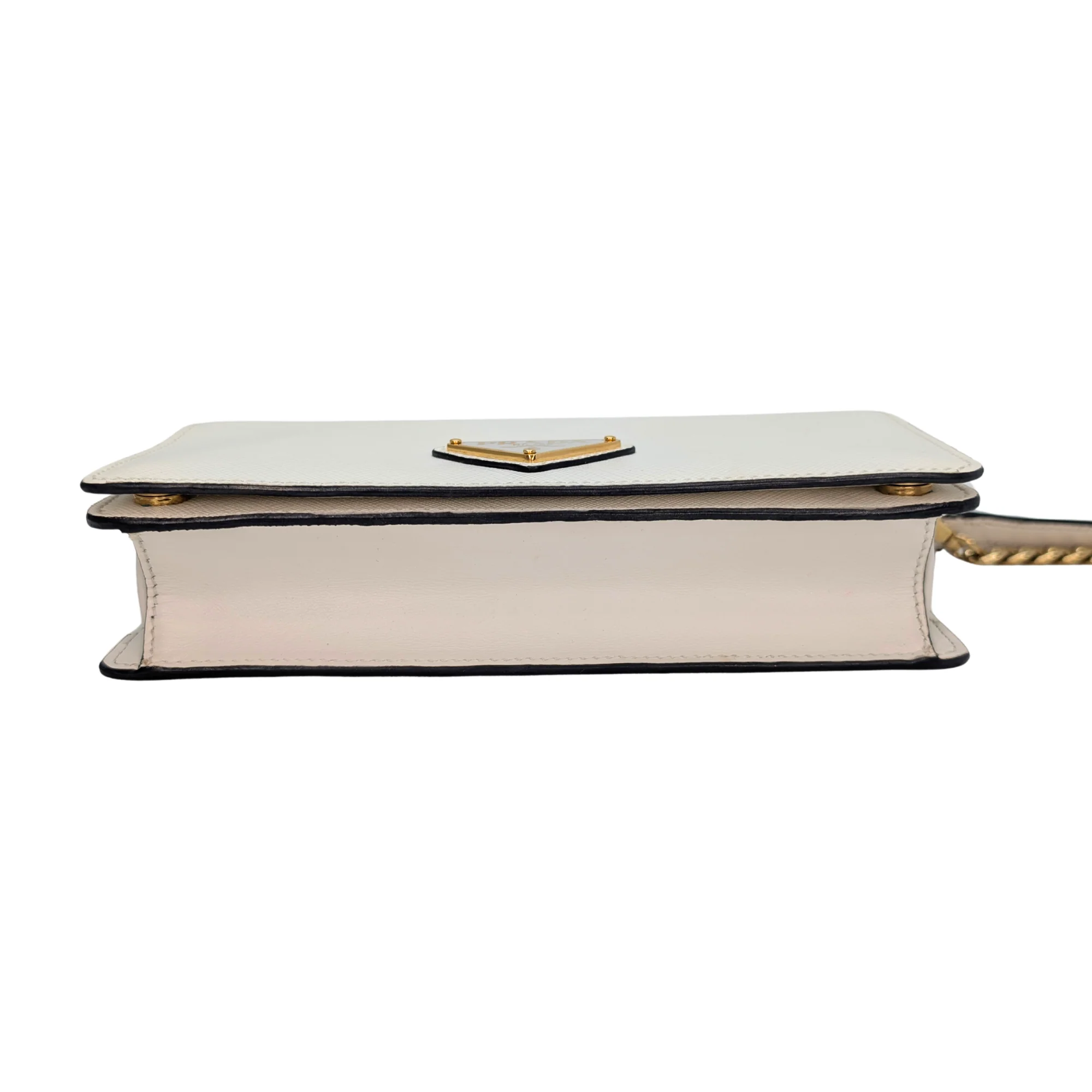 Prada Saffiano White Small Chain Bag White - Image 6