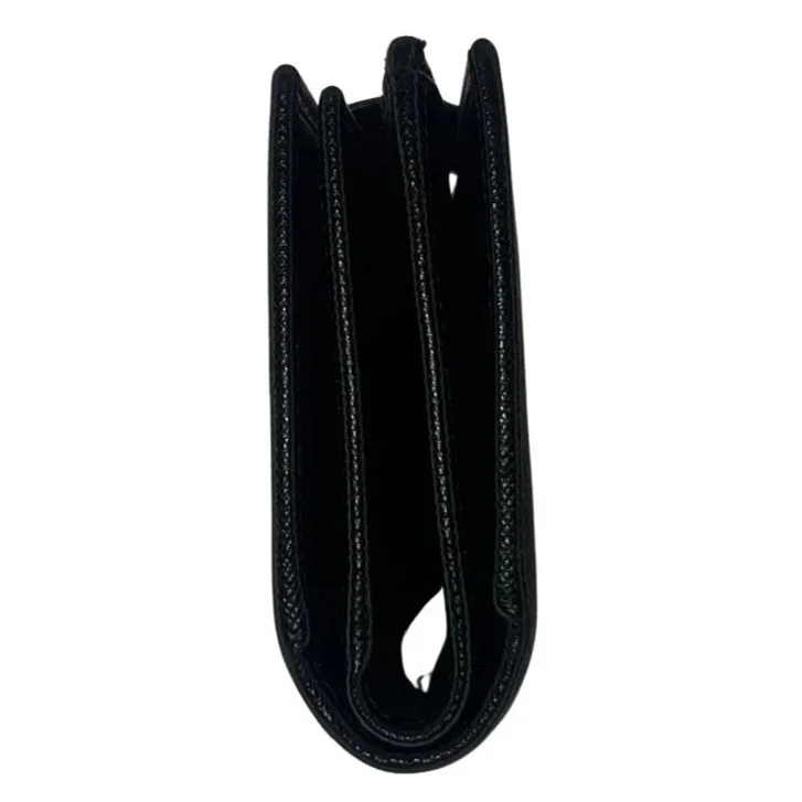Prada Saffiano Metal Leather Continental Wallet Black - Image 4