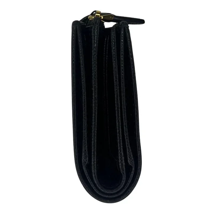 Prada Saffiano Metal Leather Continental Wallet Black - Image 5