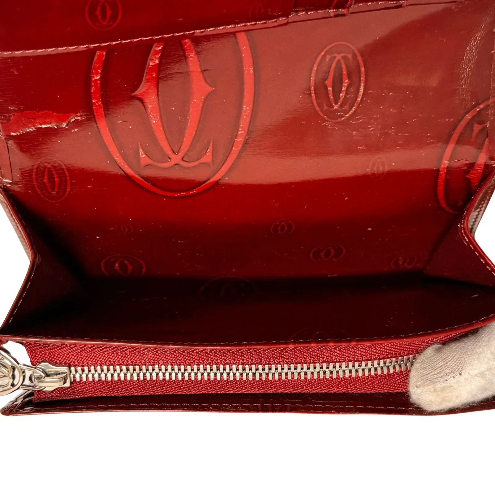 Cartier Long Leather Wallet Deep Red - Image 10