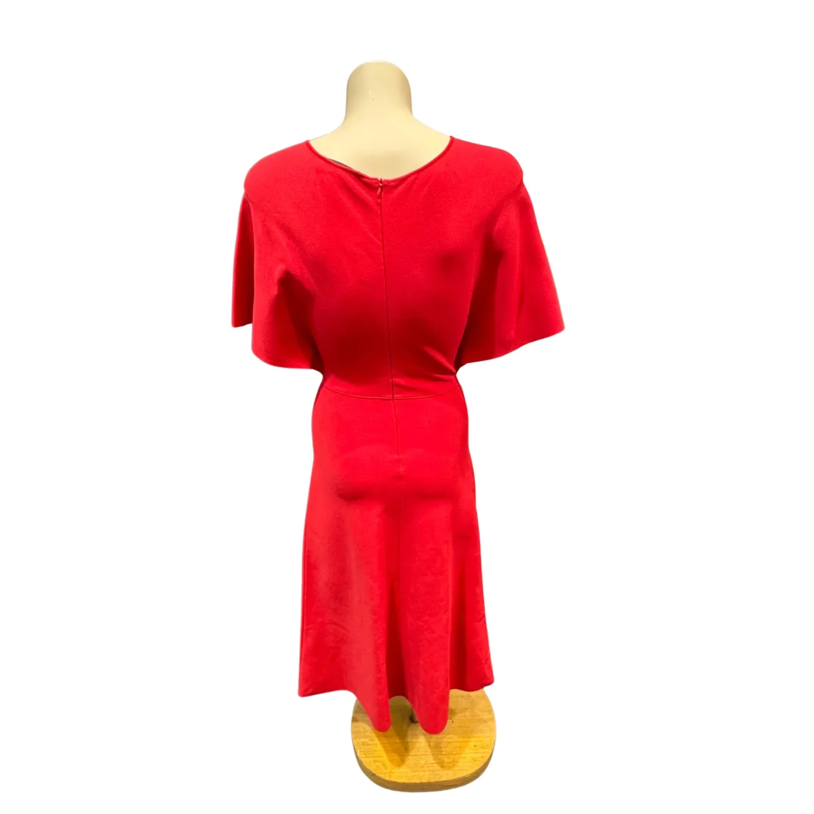 Valentino Flutter Sleeve Maxi Dress Red - Image 3