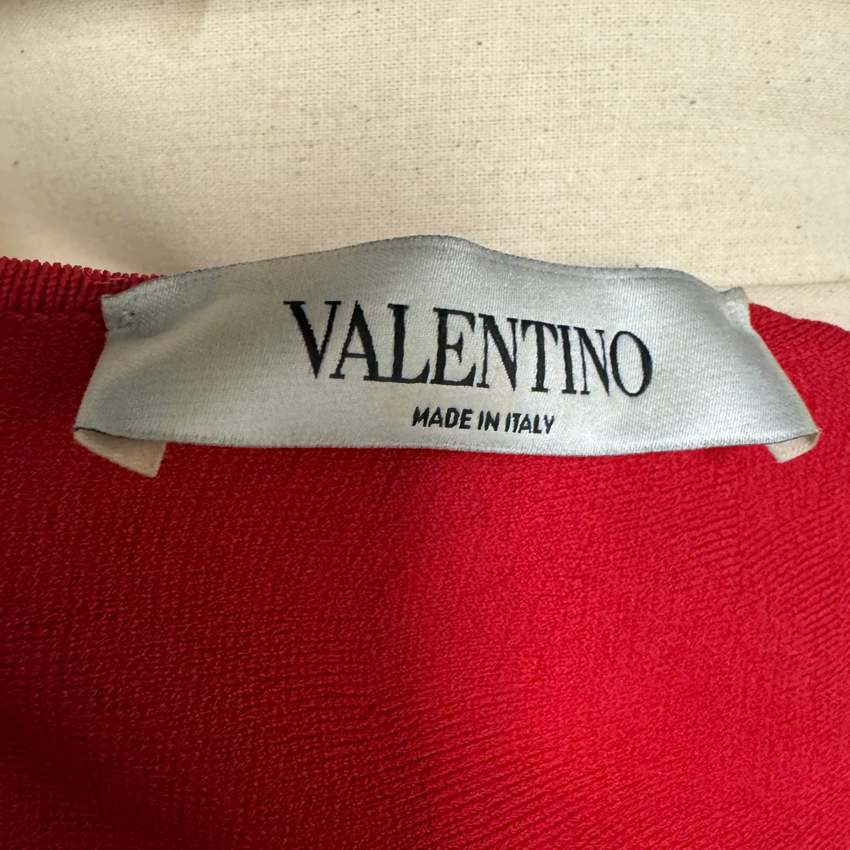 Valentino Flutter Sleeve Maxi Dress Red - Image 8