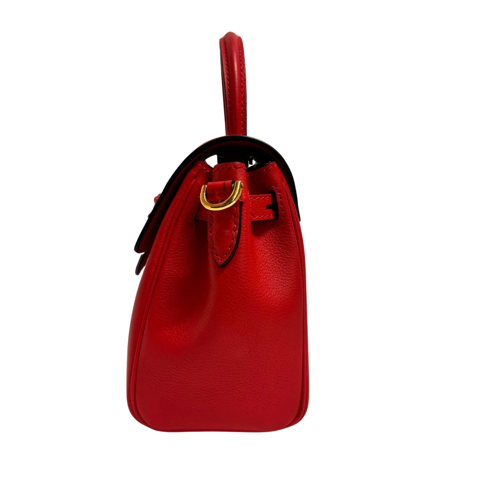 Versace La Medusa Handbag Leather Red - Image 9