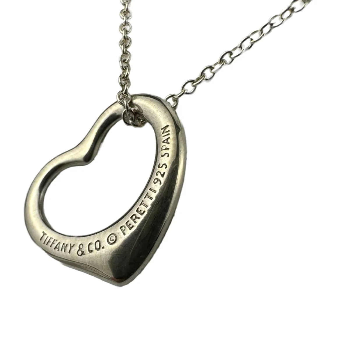 Tiffany & Co Small Open Heart Necklace Sterling Silver - Image 2