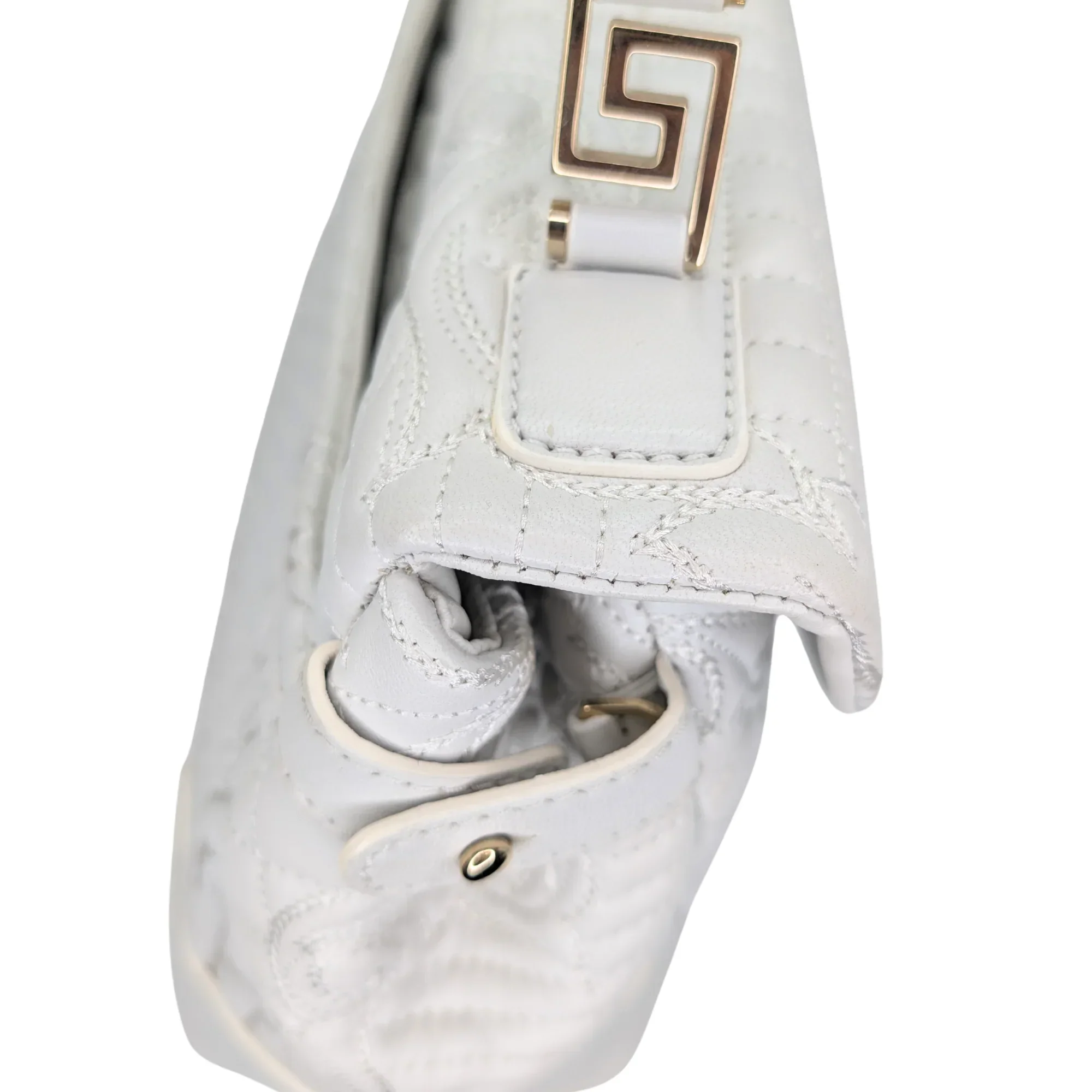 Versace Vanitas Barocco Handbag White - Image 6