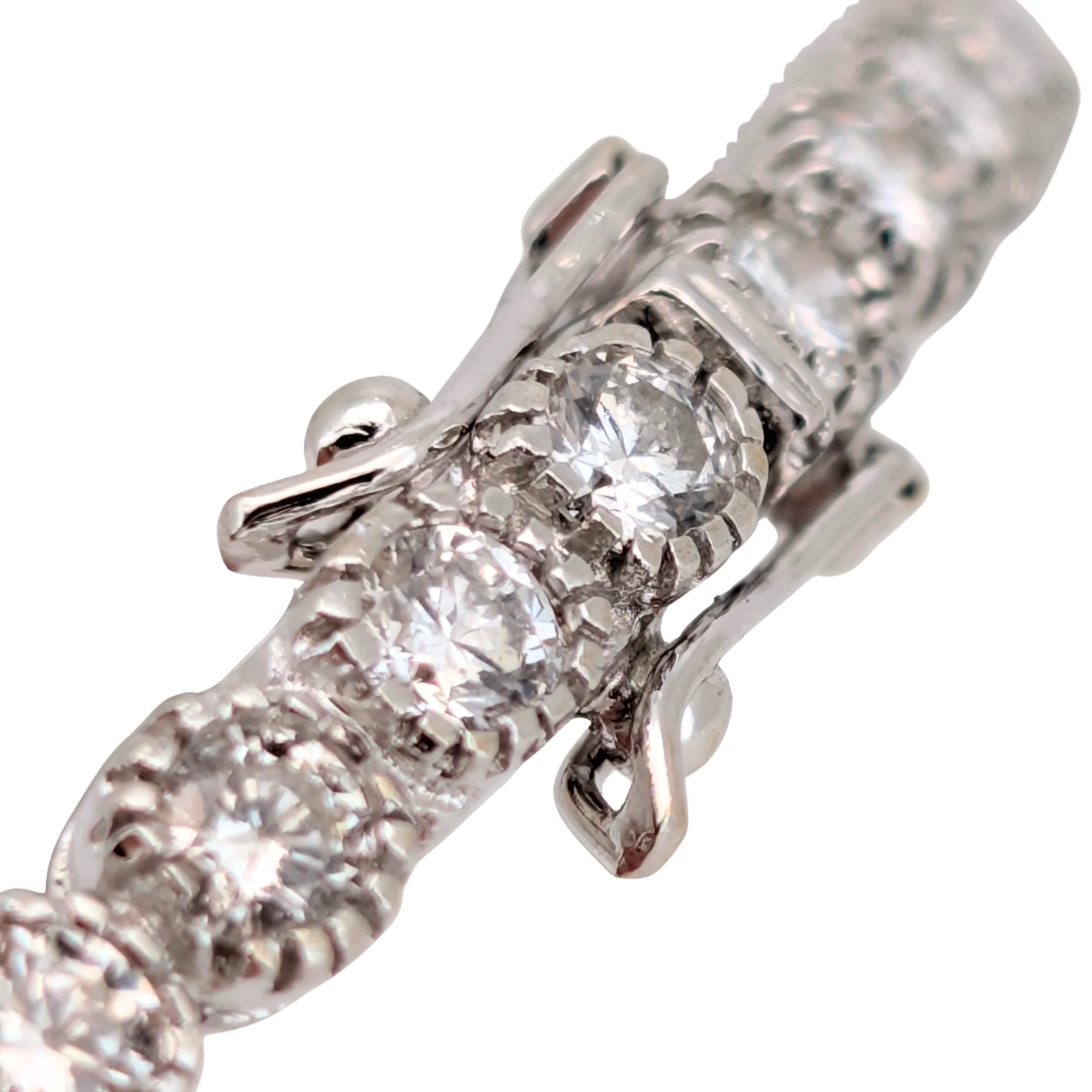 3.00Ct Natural Diamond Full Eternity Bangle In 18K White Gold - Image 5
