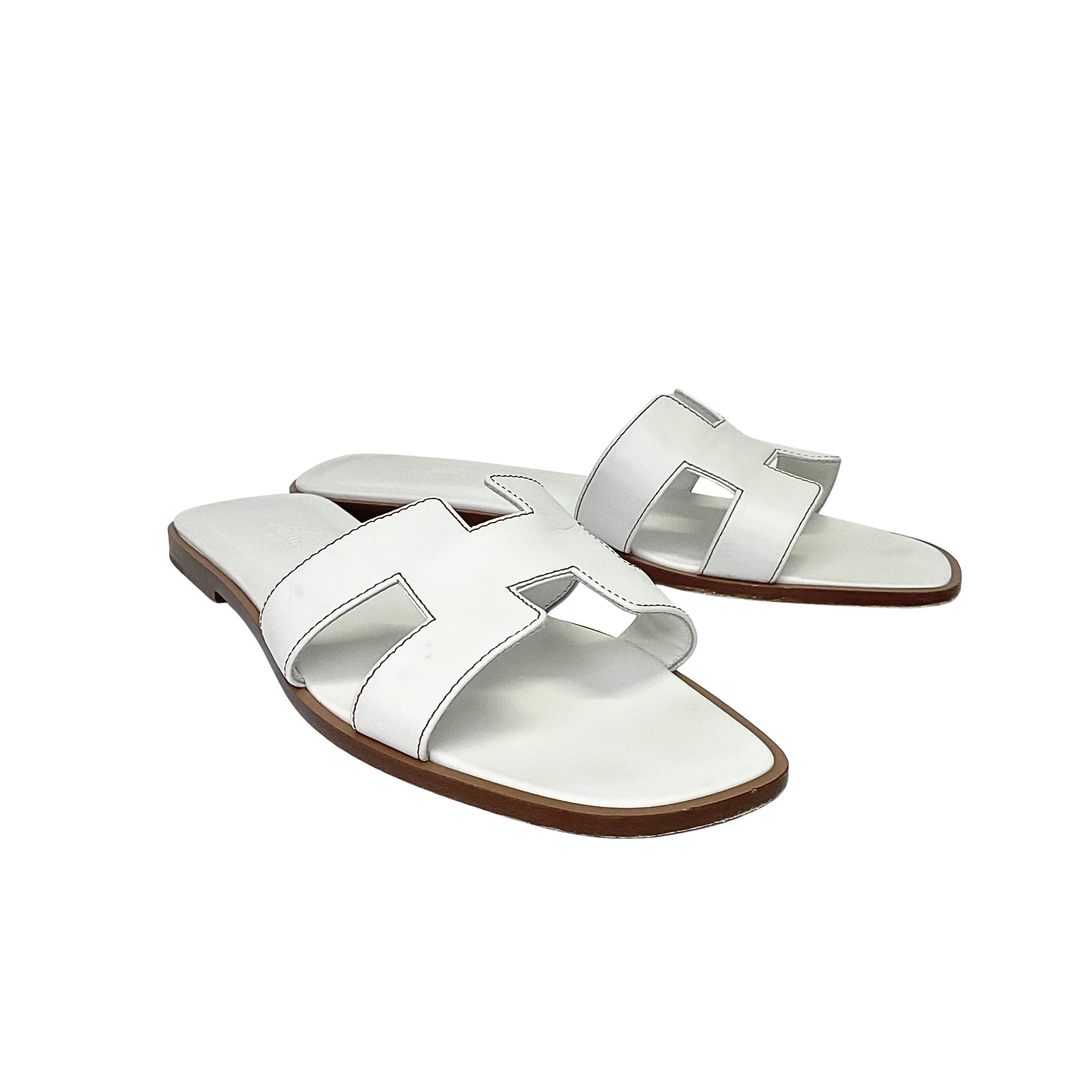 Hermes Oran Sandals White size 41 - Image 3