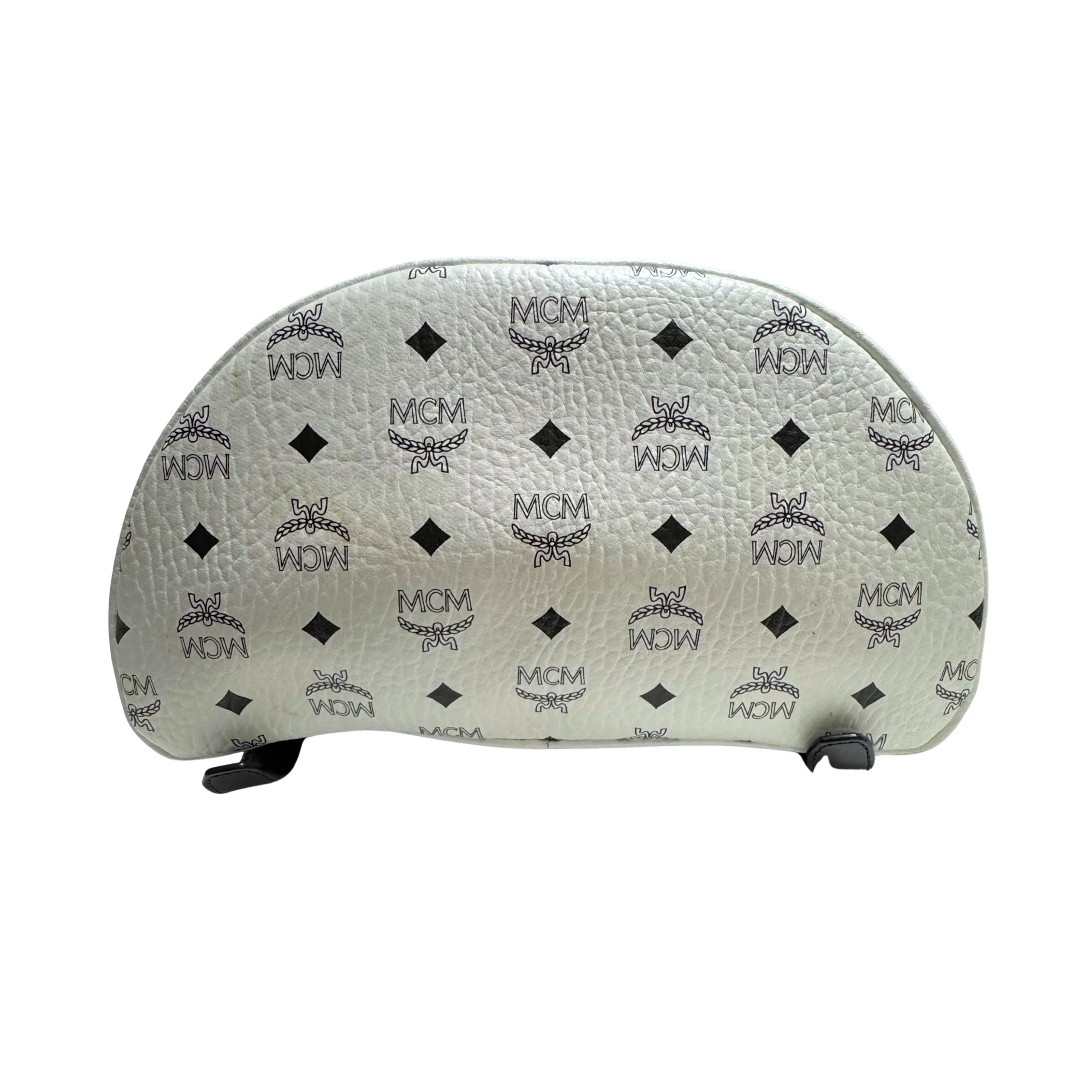 MCM Heritage Drawstring Backpack White - Image 8