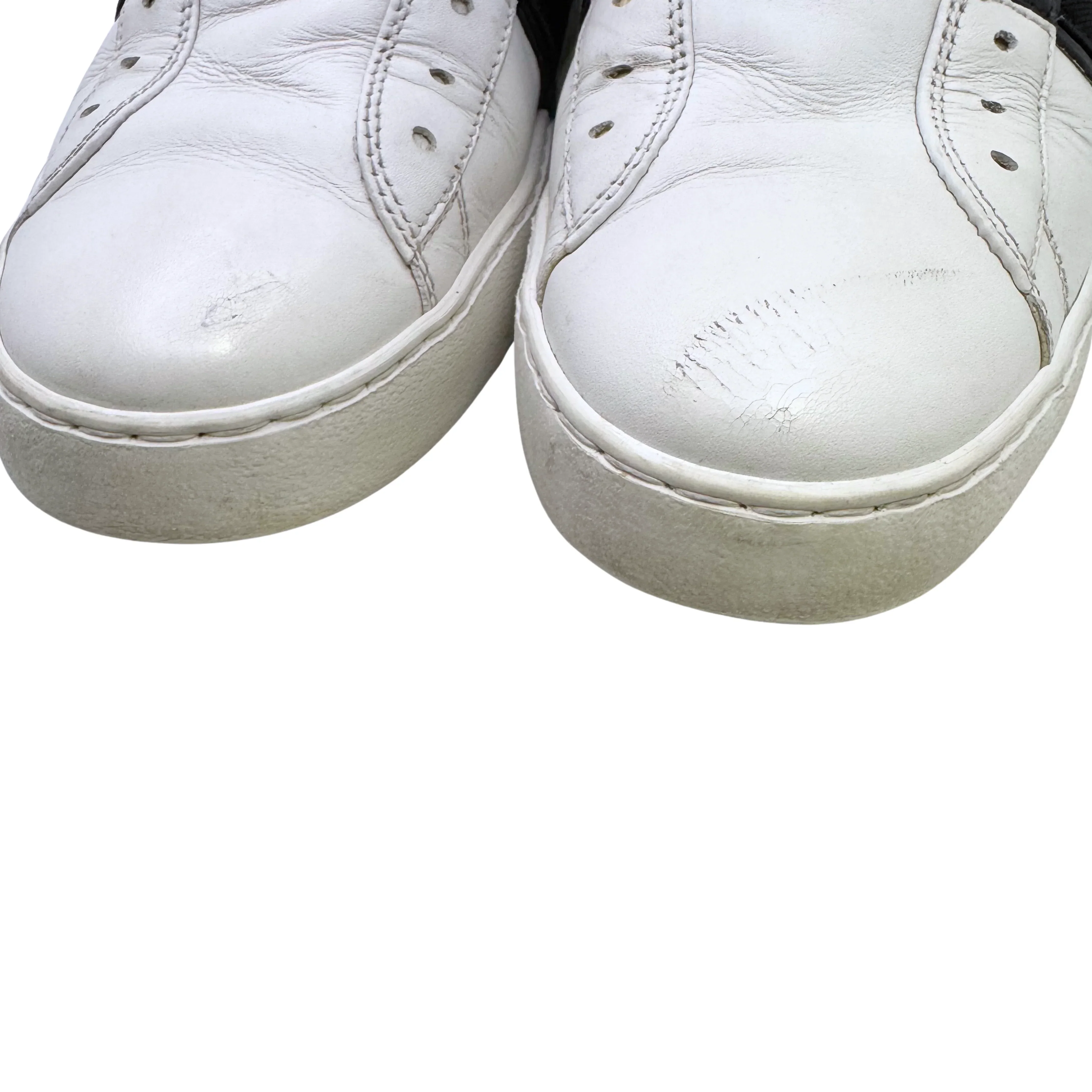 Valentino Open Slip On Sneaker White & Black Women's Size 38 - Image 11