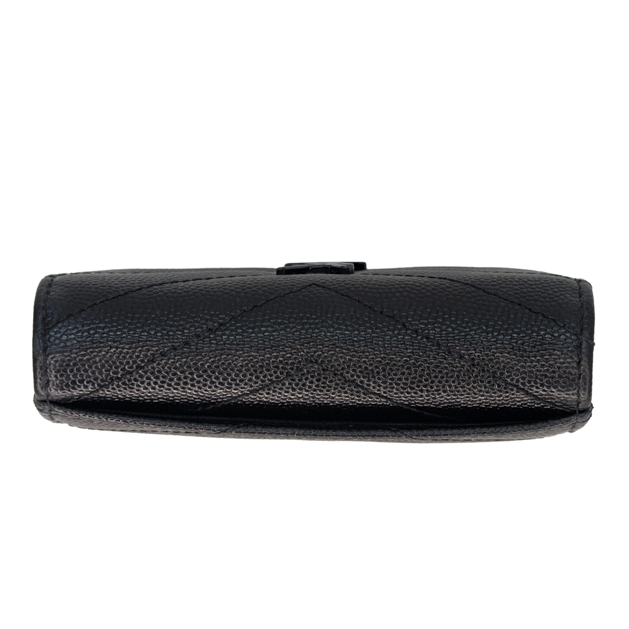 Yves Saint Laurent Cassandre Metalasse Wallet Black - Image 4