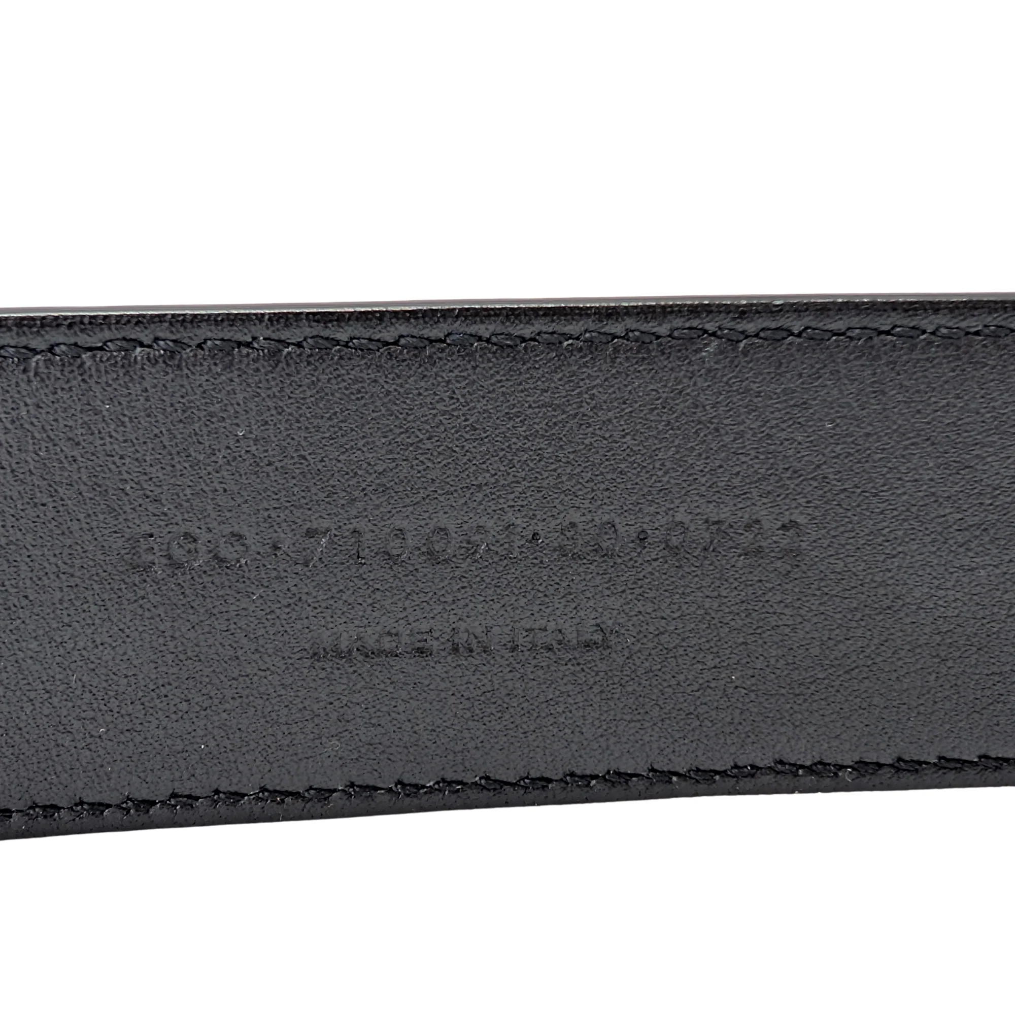 Yves Saint Lauren Embossed Crocodile Belt Black 80cm - Image 9
