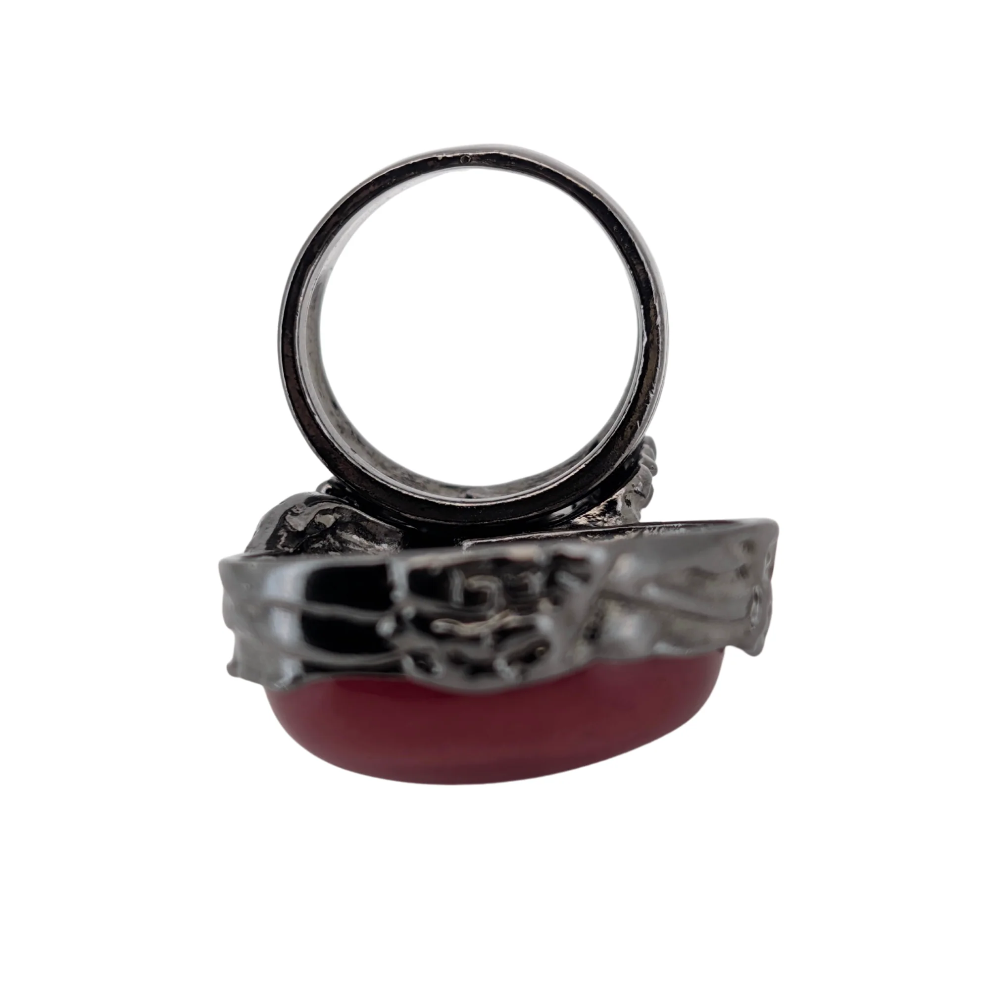 Yves Saint Laurent Arty Red Enamel Ring Size 56/P½ - Image 5
