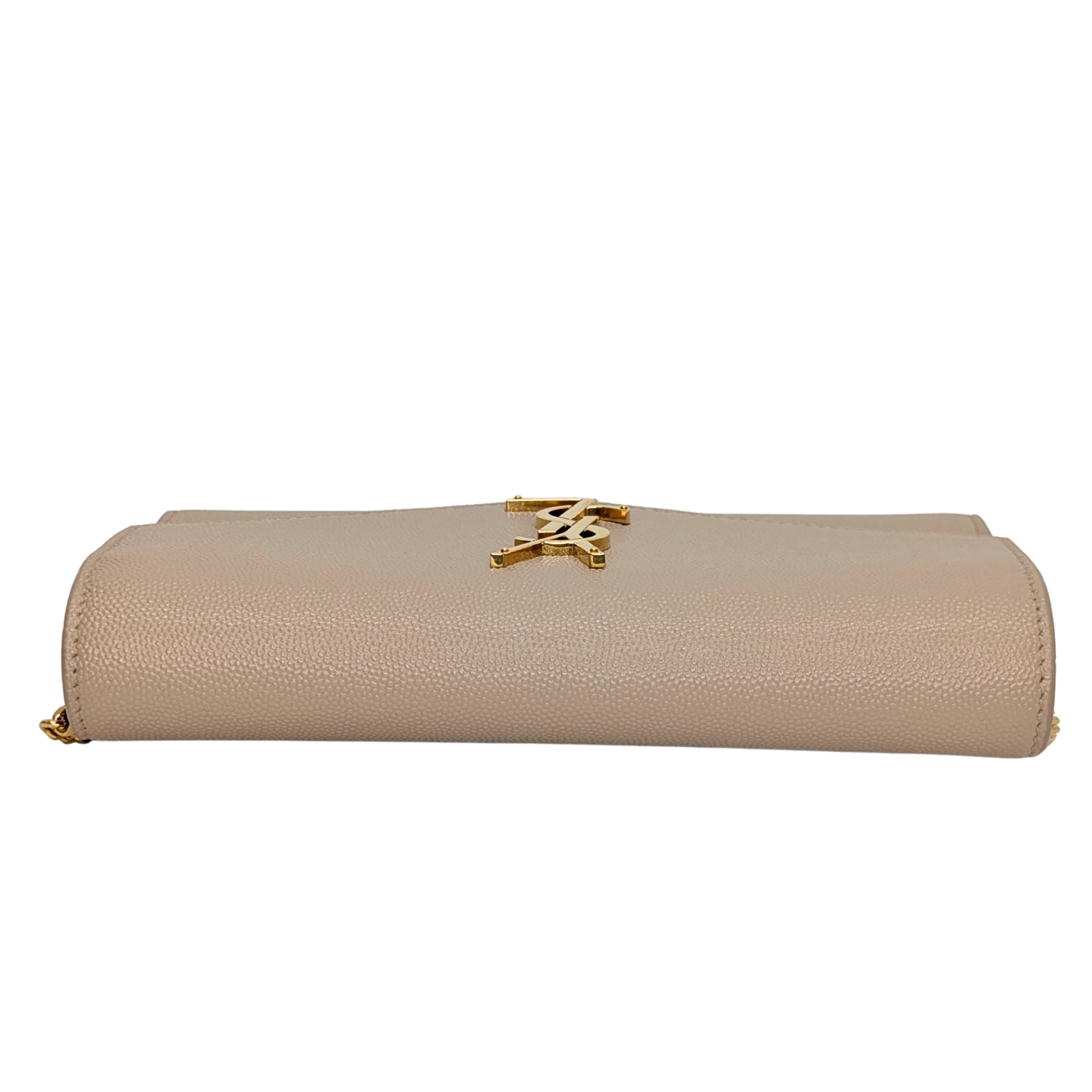 Yves Saint Laurent Uptown Wallet on Chain Dark Beige - Image 4