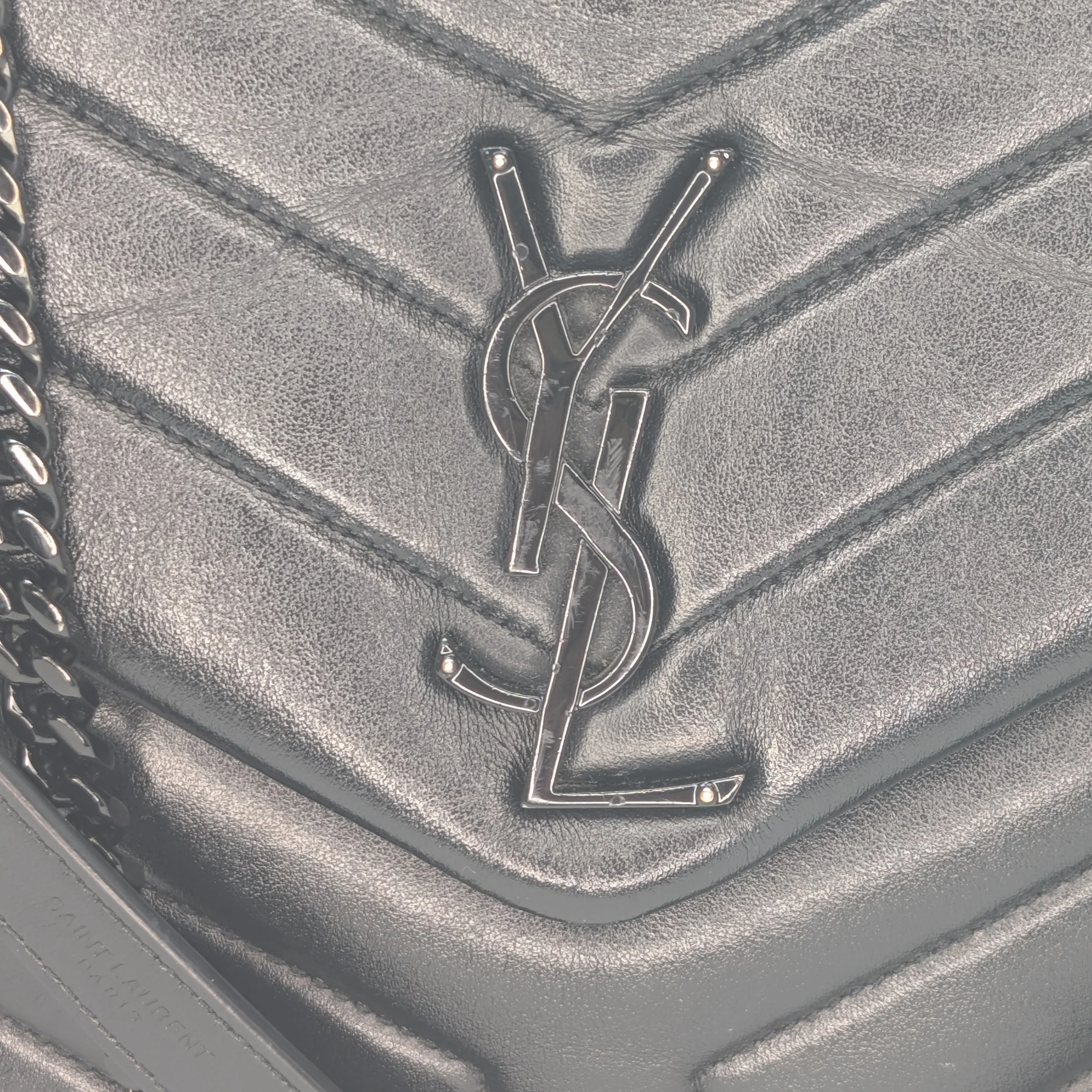 Yves Saint Laurent YSL Loulou Toy Medium Shoulder Bag Black - Image 6